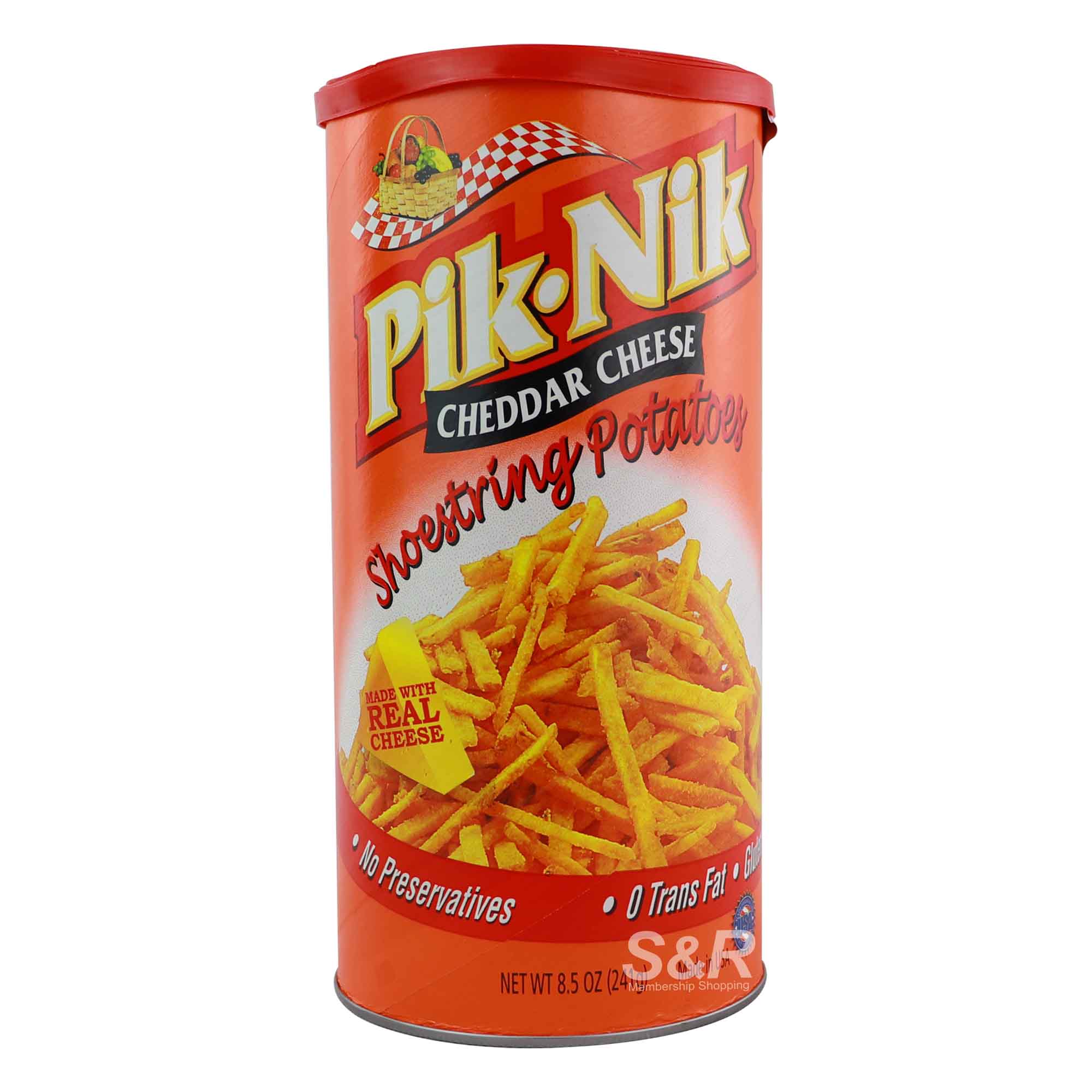 Pik-Nik Cheddar Cheese Shoestring Potatoes 241g Pik-Nik Cheddar Cheese Shoestring Potatoes 241g
